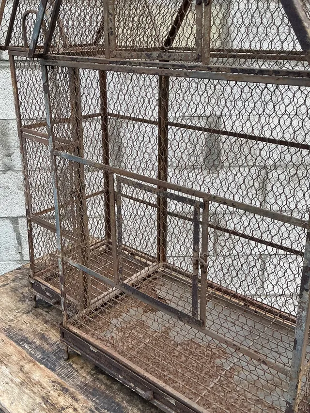 Vintage Monumental Architectural Wire Birdhouse — additional photo 4