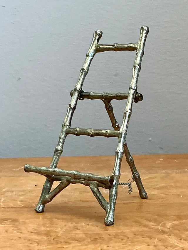 Vintage Small Metal Bamboo Style Display Stand — additional photo 2