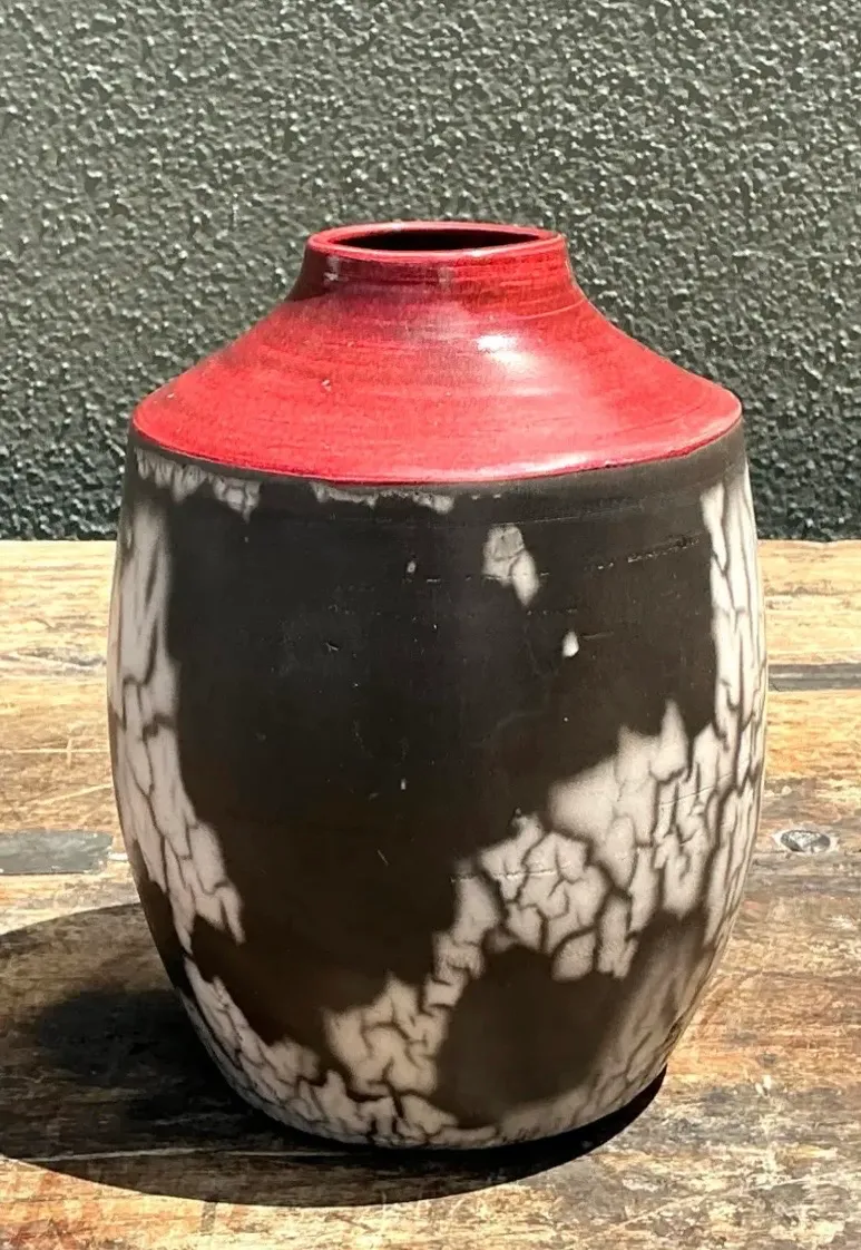 Vintage Original Raku Studio Pottery Vase — additional photo 6
