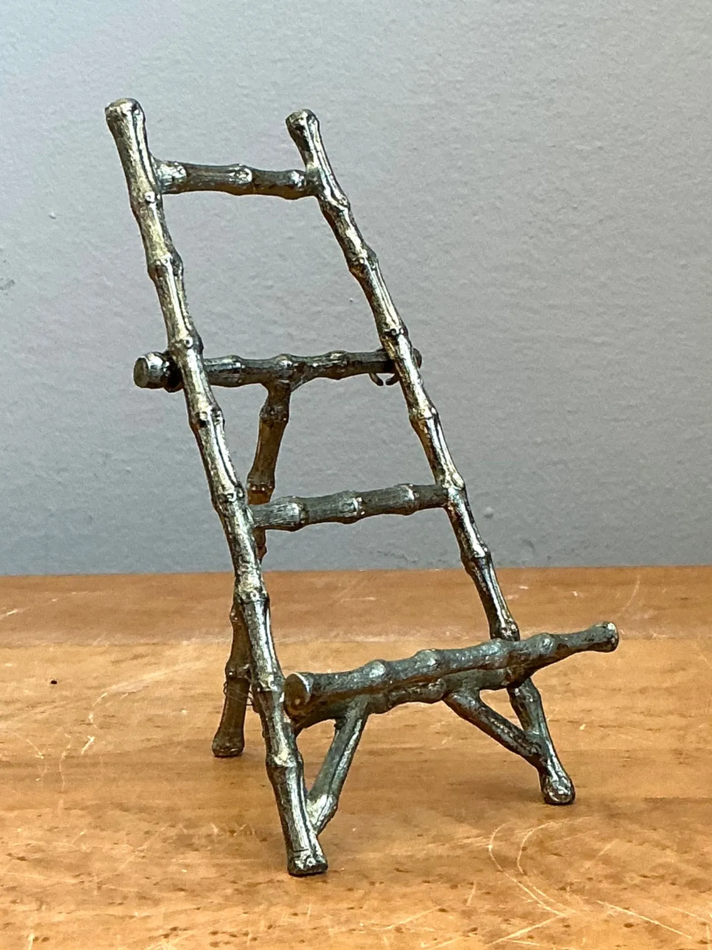 Vintage Small Metal Bamboo Style Display Stand — additional photo 6