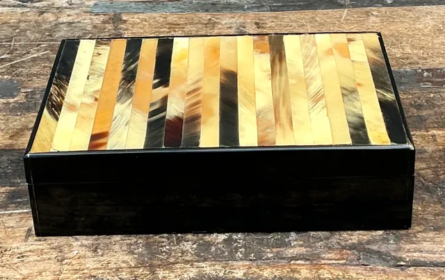 Vintage Horn and Wood Decorative Box — additional photo 2