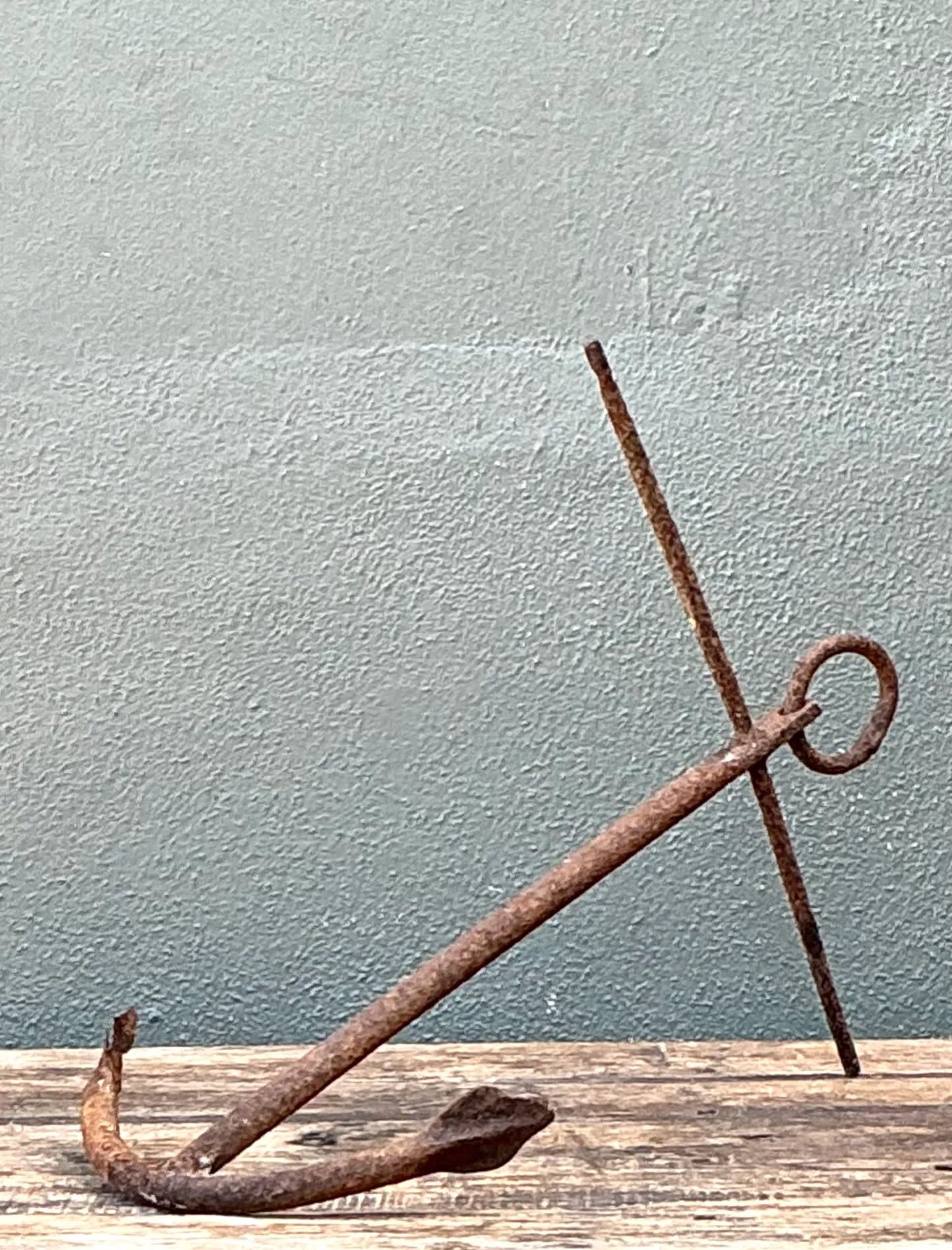Vintage Weathered Iron Nautical Anchor — additional photo 1