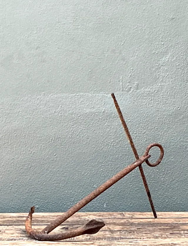 Vintage Weathered Iron Nautical Anchor — additional photo 6