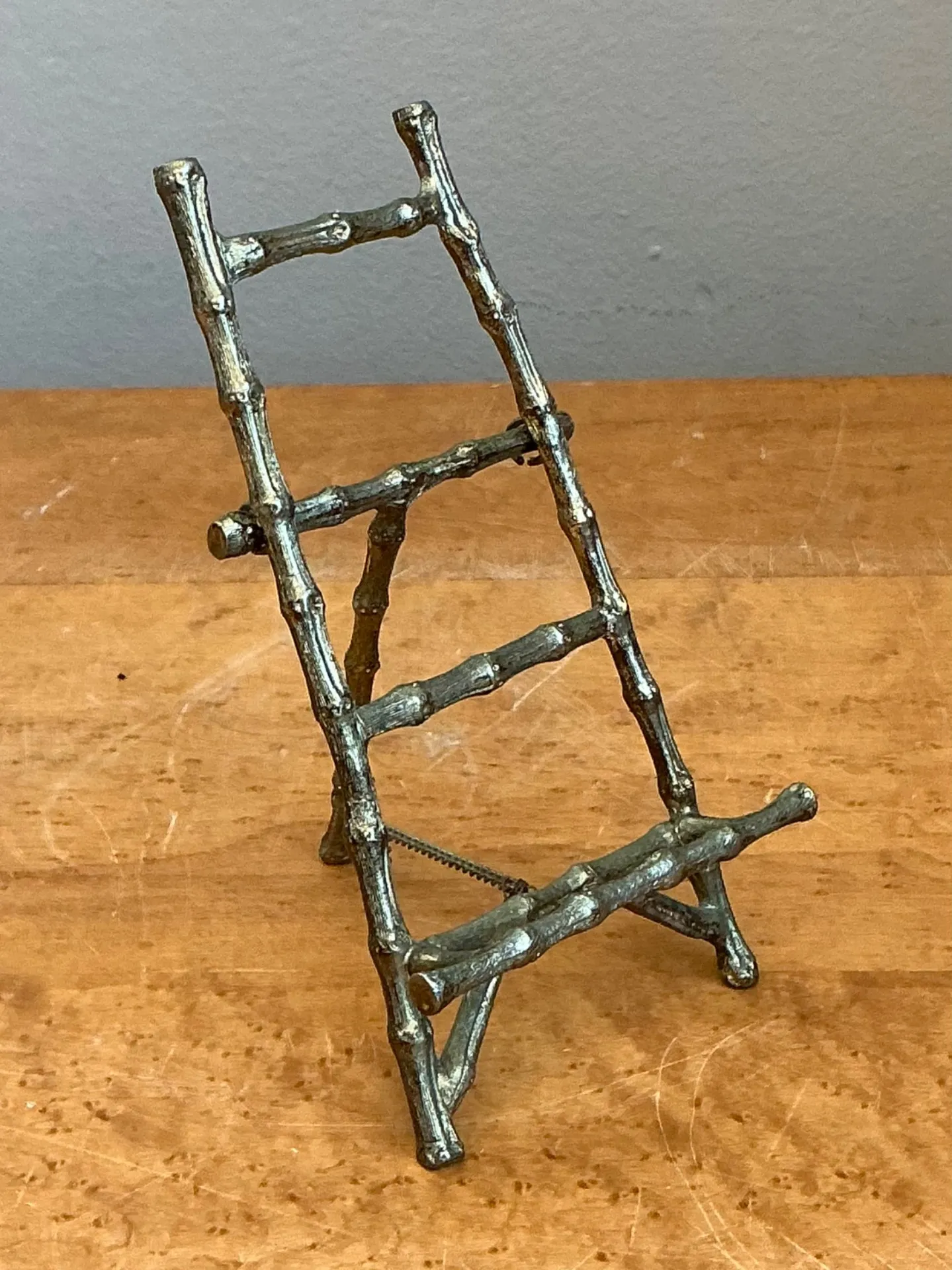 Vintage Small Metal Bamboo Style Display Stand — additional photo 5
