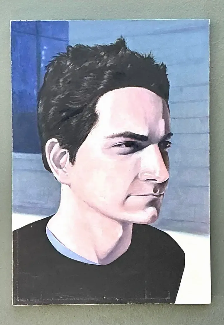Vintage Original Oil Portrait on Canvas - Canvas, 31.75W x 45.25H — additional photo 5