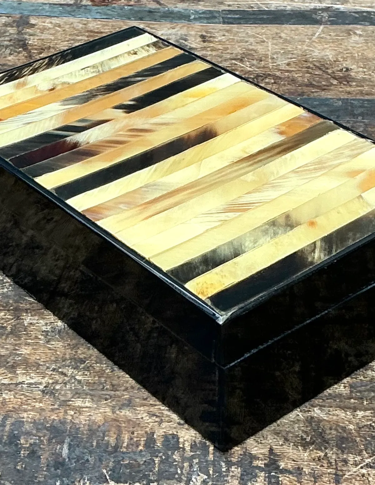 Vintage Horn and Wood Decorative Box — additional photo 6