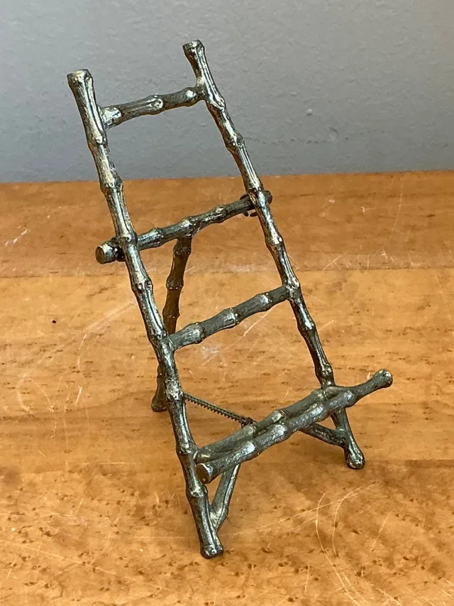 Vintage Small Metal Bamboo Style Display Stand — additional photo 3