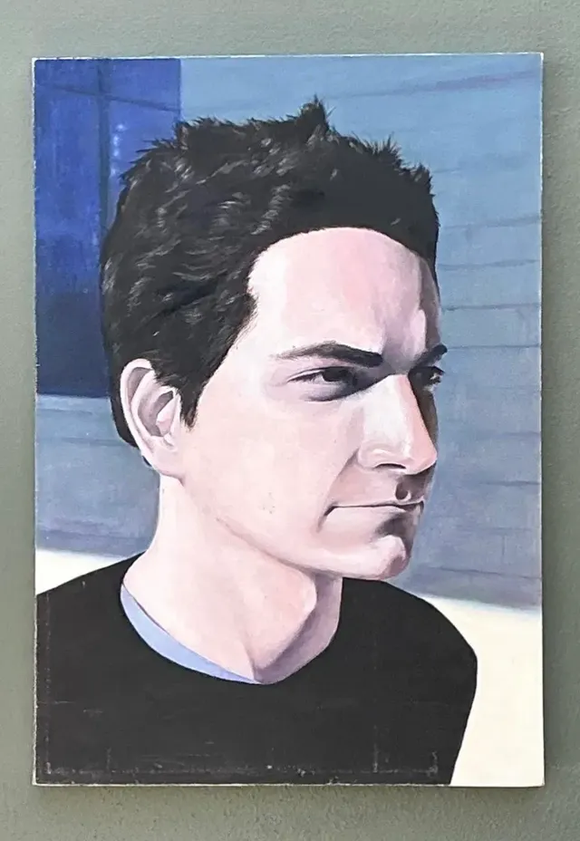 Vintage Original Oil Portrait on Canvas - Canvas, 31.75W x 45.25H — additional photo 2