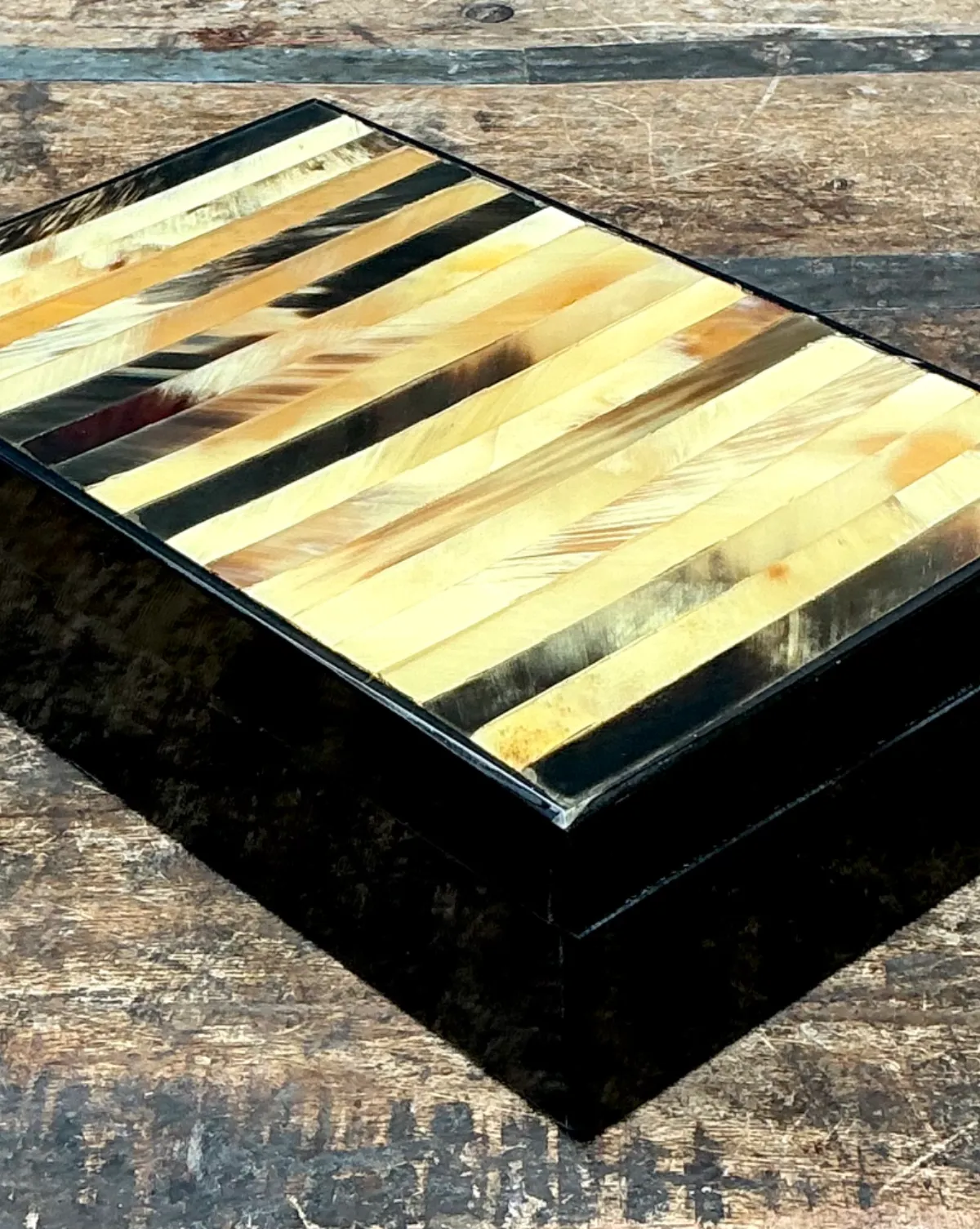 Vintage Horn and Wood Decorative Box — additional photo 5
