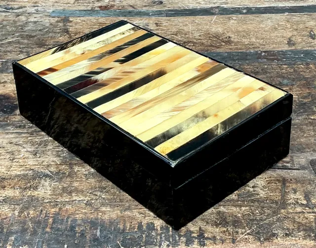 Vintage Horn and Wood Decorative Box — additional photo 5