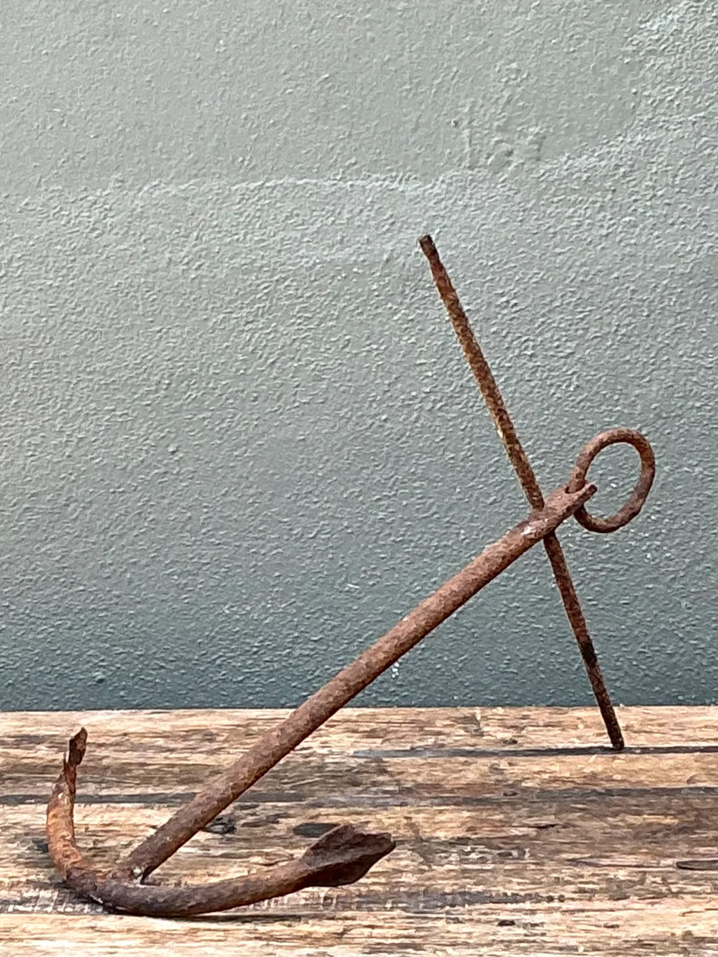Vintage Weathered Iron Nautical Anchor — additional photo 8