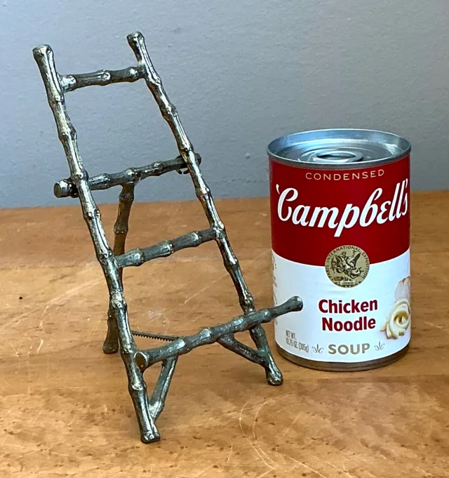 Vintage Small Metal Bamboo Style Display Stand — additional photo 1