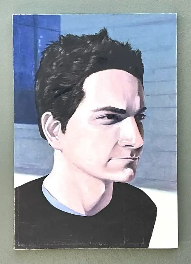 Vintage Original Oil Portrait on Canvas - Canvas, 31.75W x 45.25H — additional photo 4