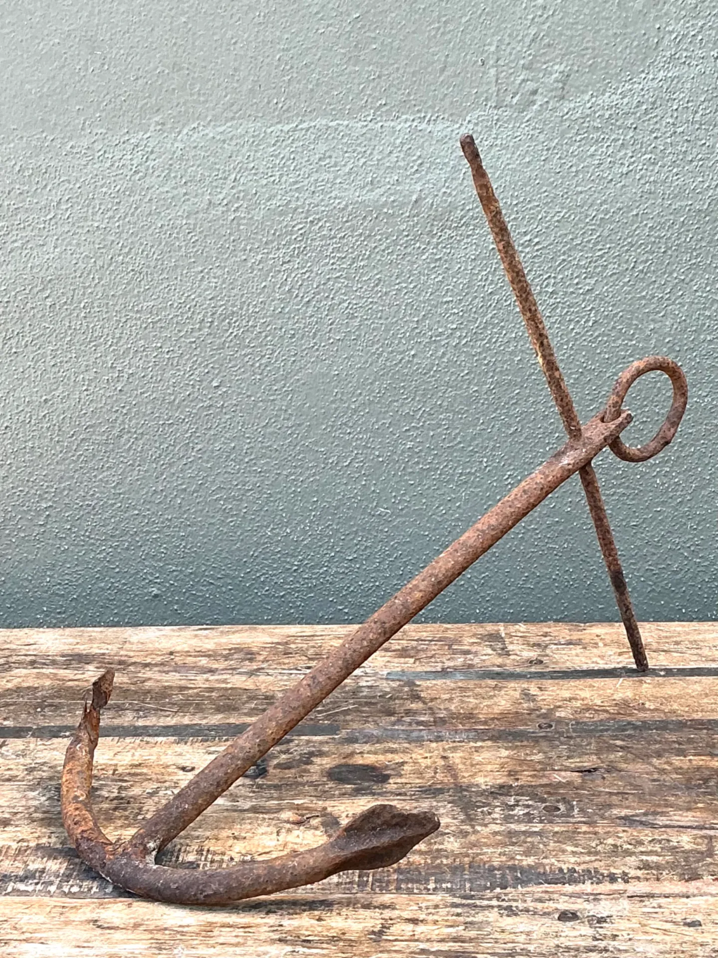 Vintage Weathered Iron Nautical Anchor — additional photo 7