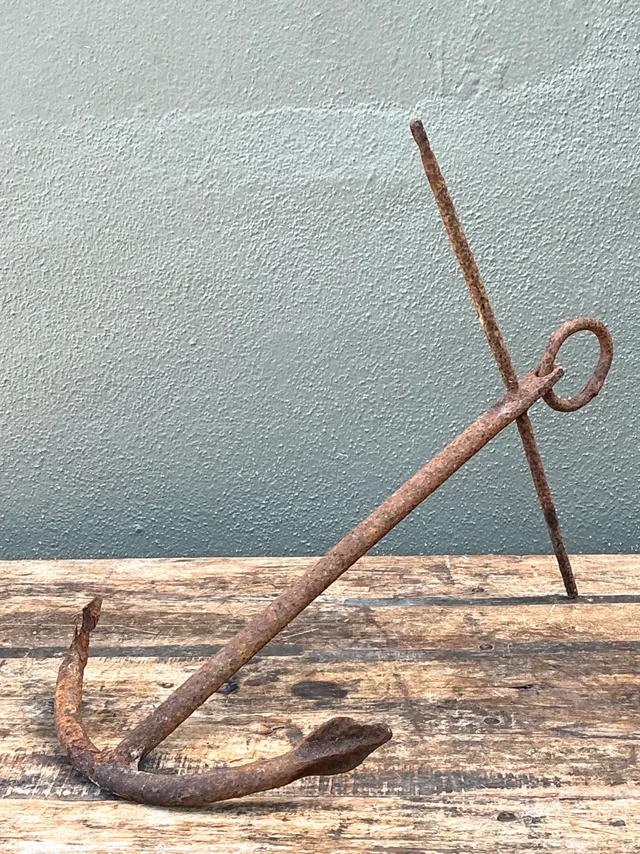 Vintage Weathered Iron Nautical Anchor — additional photo 7