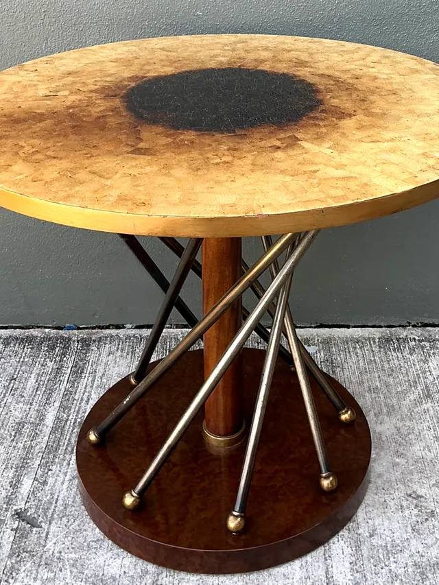 John Richards Wood and Metal Tornado Side Table — additional photo 8