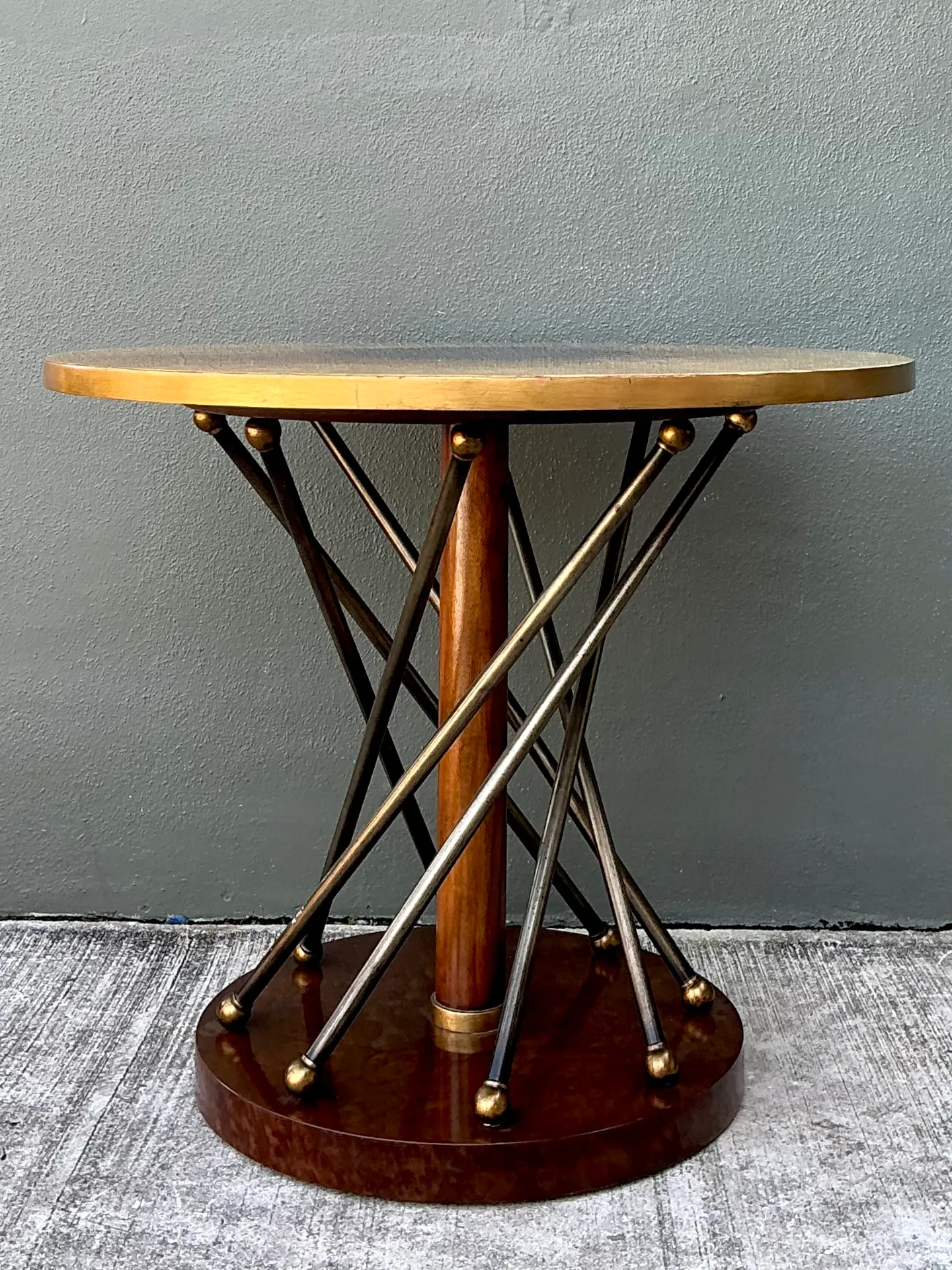 John Richards Wood and Metal Tornado Side Table — additional photo 6