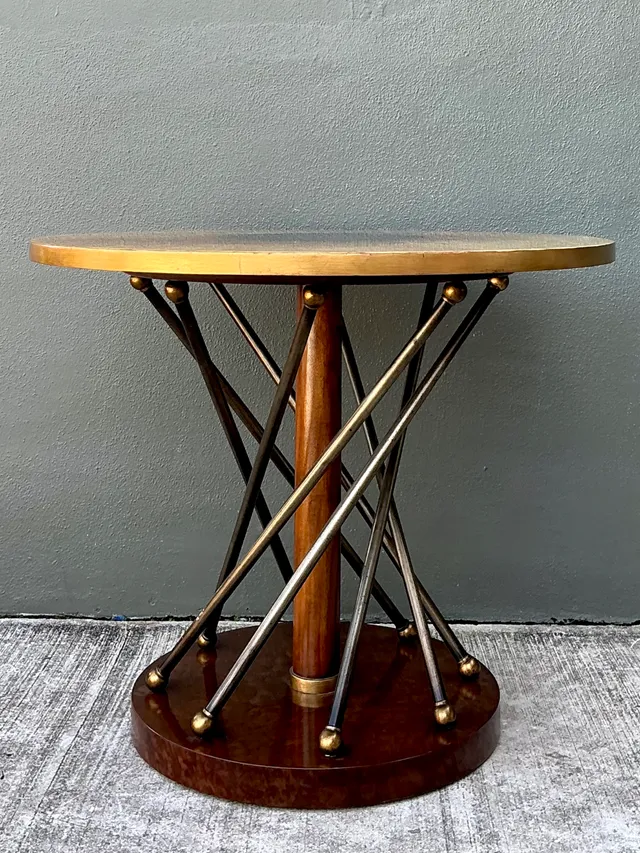 John Richards Wood and Metal Tornado Side Table — additional photo 6