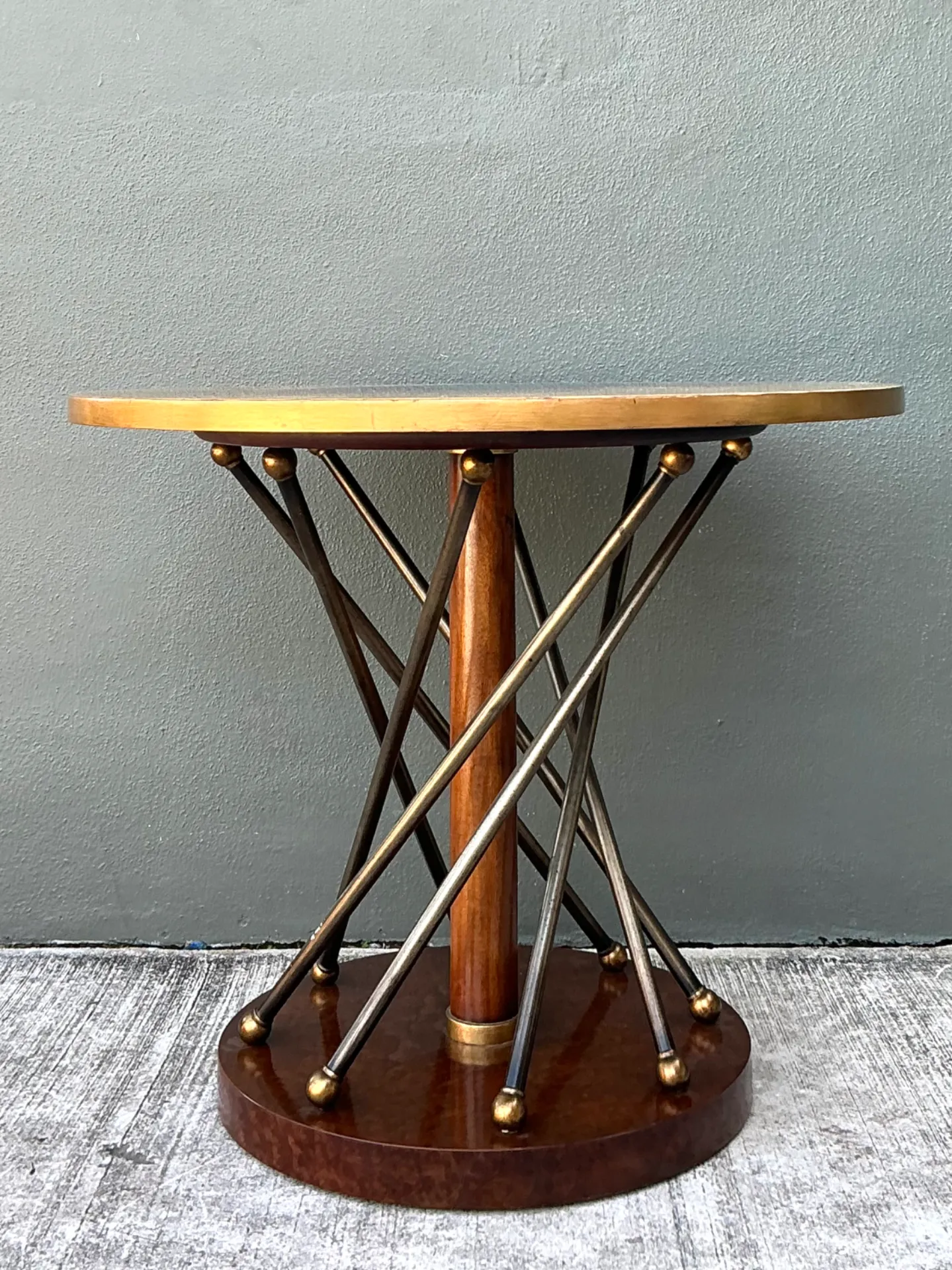 John Richards Wood and Metal Tornado Side Table — additional photo 4