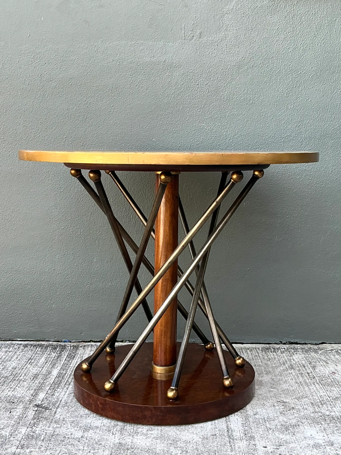 John Richards Wood and Metal Tornado Side Table — additional photo 2