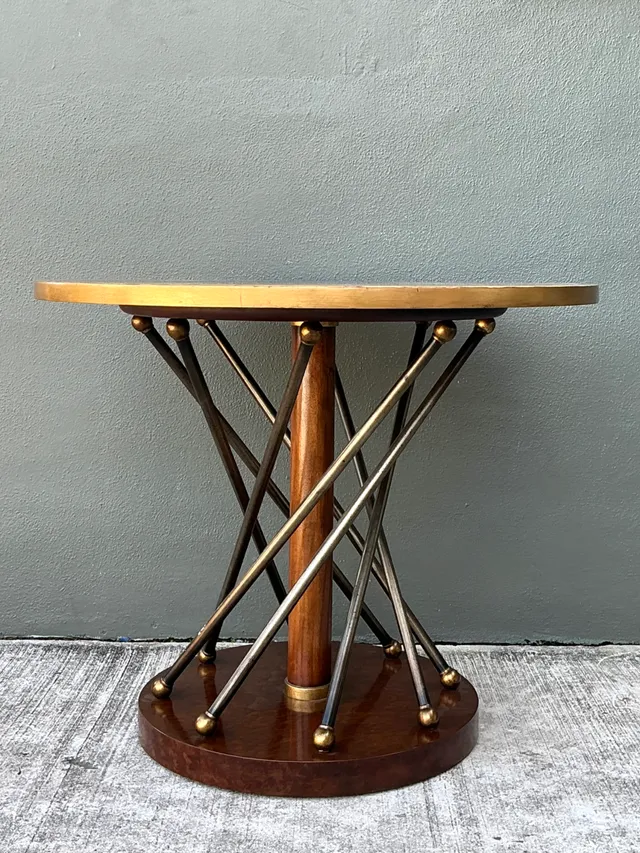 John Richards Wood and Metal Tornado Side Table — additional photo 2