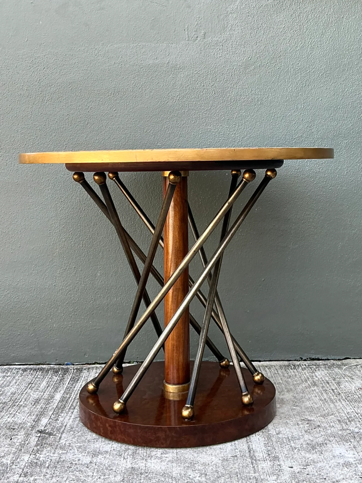John Richards Wood and Metal Tornado Side Table — additional photo 5