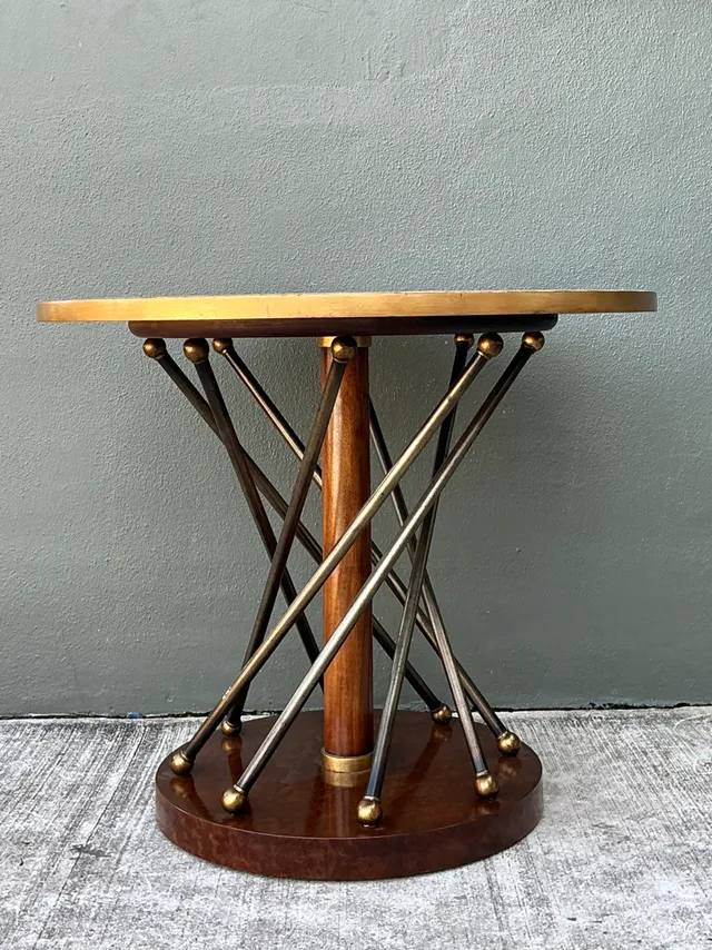 John Richards Wood and Metal Tornado Side Table — additional photo 5