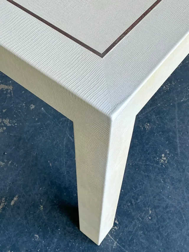 Vintage Snake Skin and Wood Console Table — additional photo 3