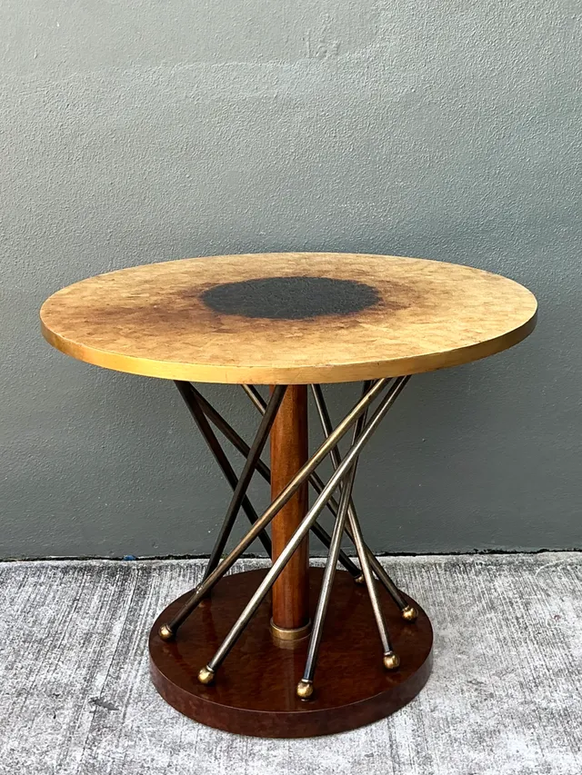 John Richards Wood and Metal Tornado Side Table — additional photo 1