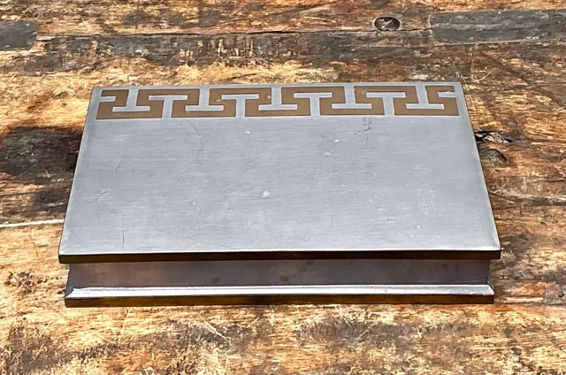 Vintage Greek Key Metal Box — additional photo 6