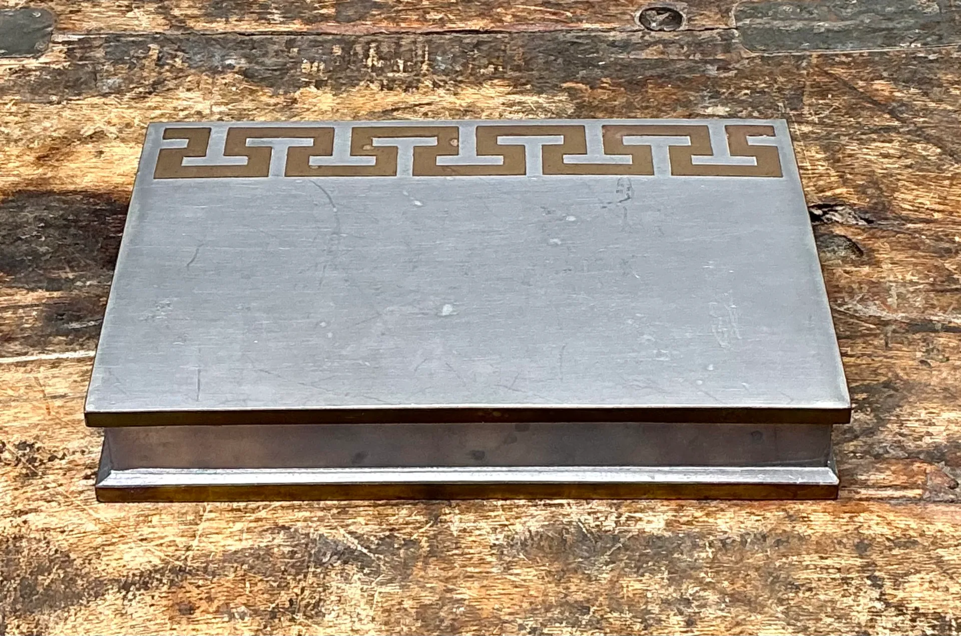 Vintage Greek Key Metal Box — additional photo 7
