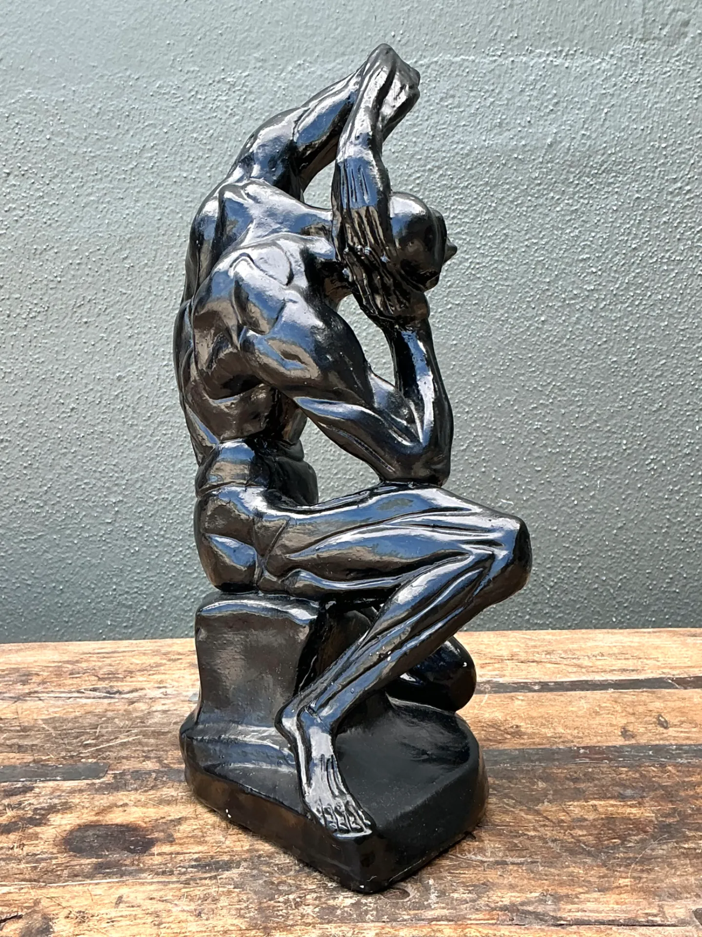 Vintage Plaster Flayed Man Expressionist Sculpture — additional photo 7