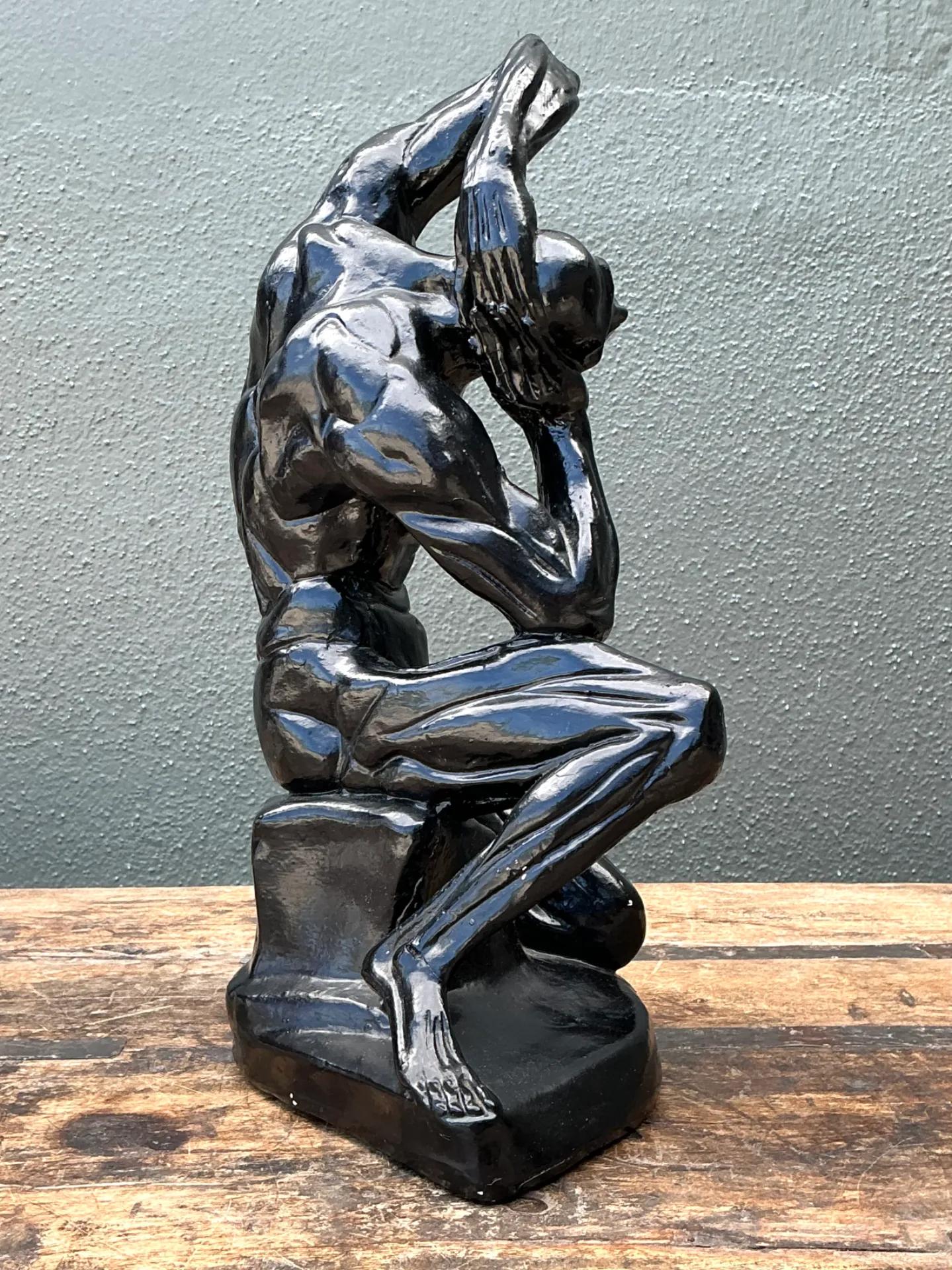 Vintage Plaster Flayed Man Expressionist Sculpture — additional photo 4