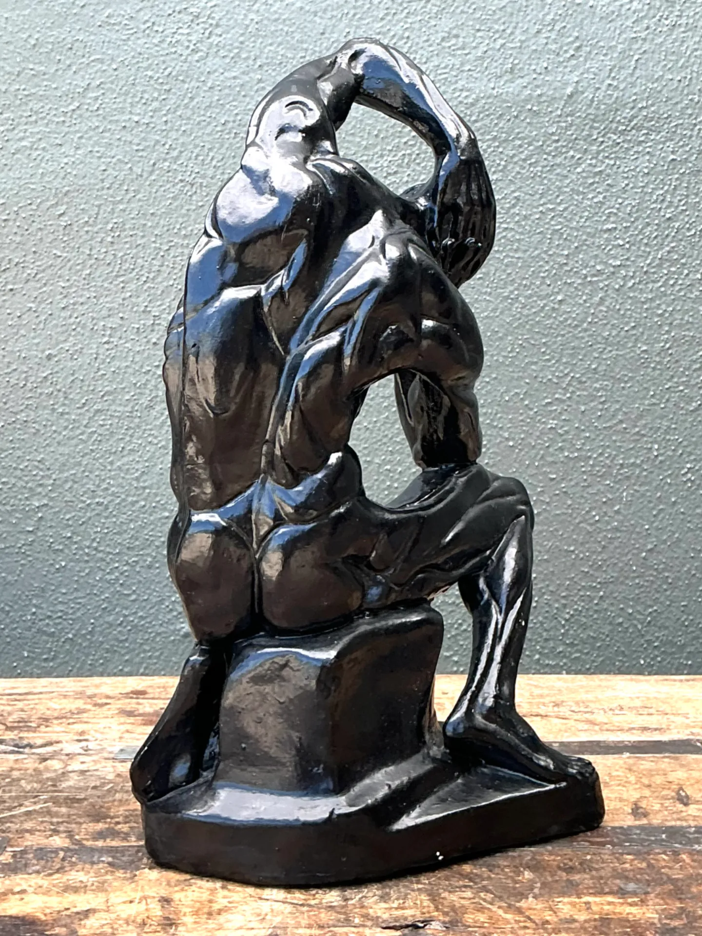Vintage Plaster Flayed Man Expressionist Sculpture — additional photo 1