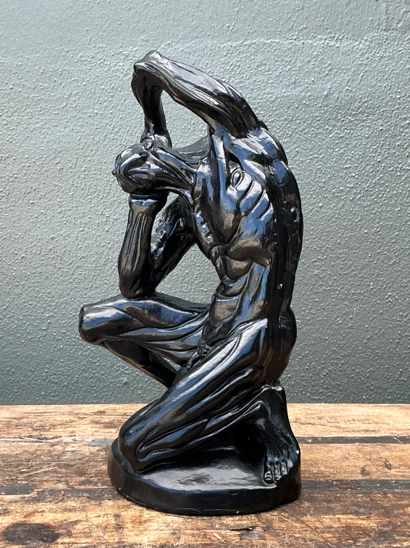 Vintage Plaster Flayed Man Expressionist Sculpture — additional photo 3