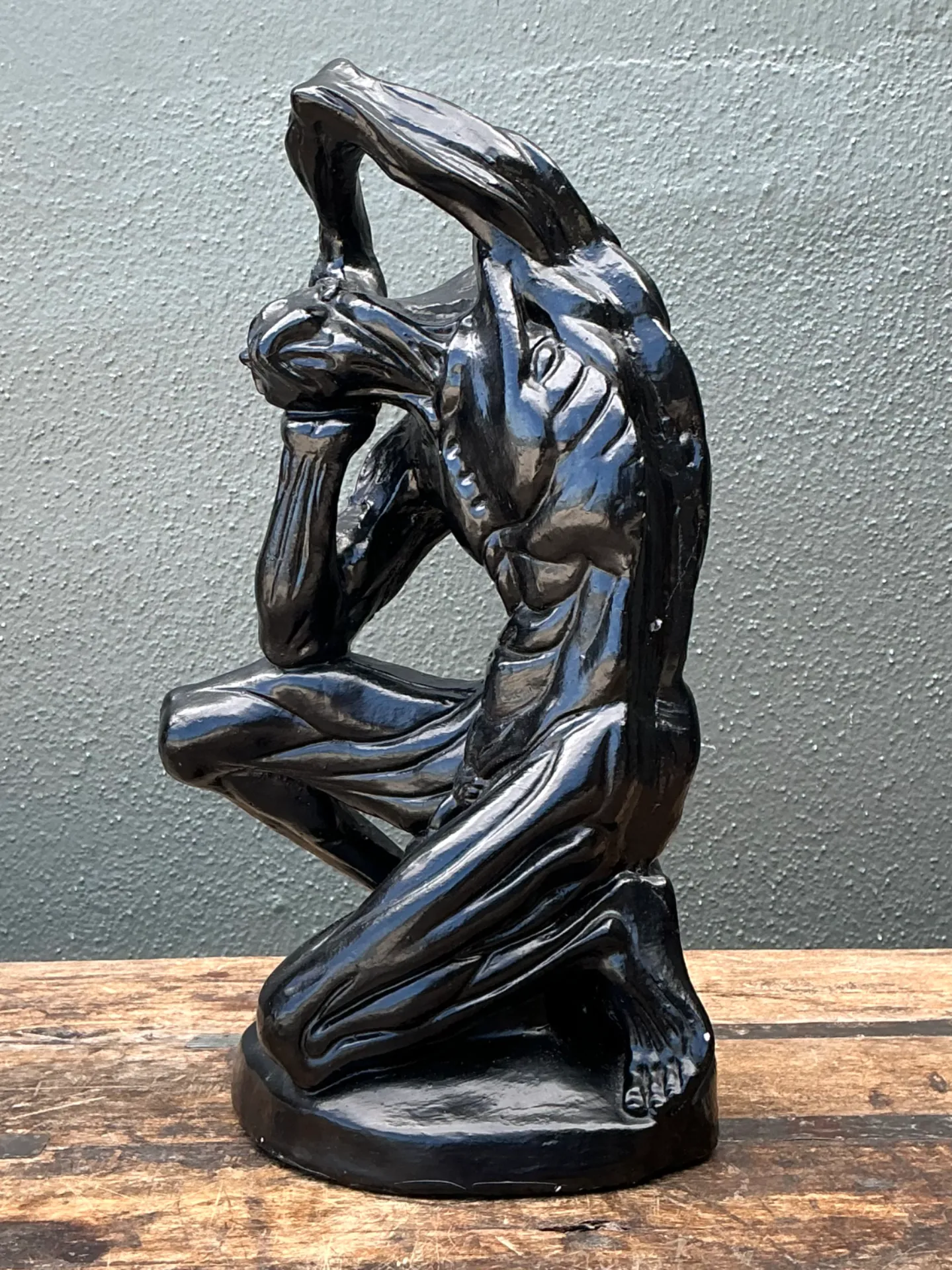 Vintage Plaster Flayed Man Expressionist Sculpture — additional photo 8