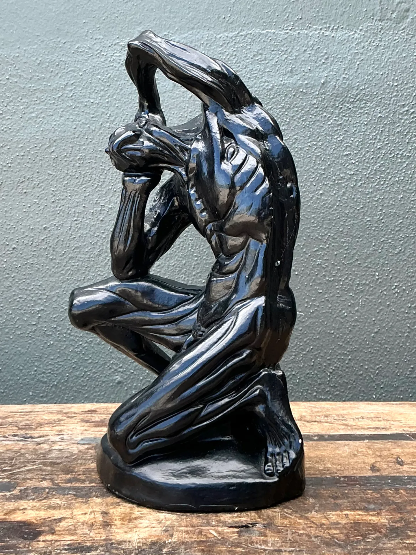 Vintage Plaster Flayed Man Expressionist Sculpture — additional photo 6