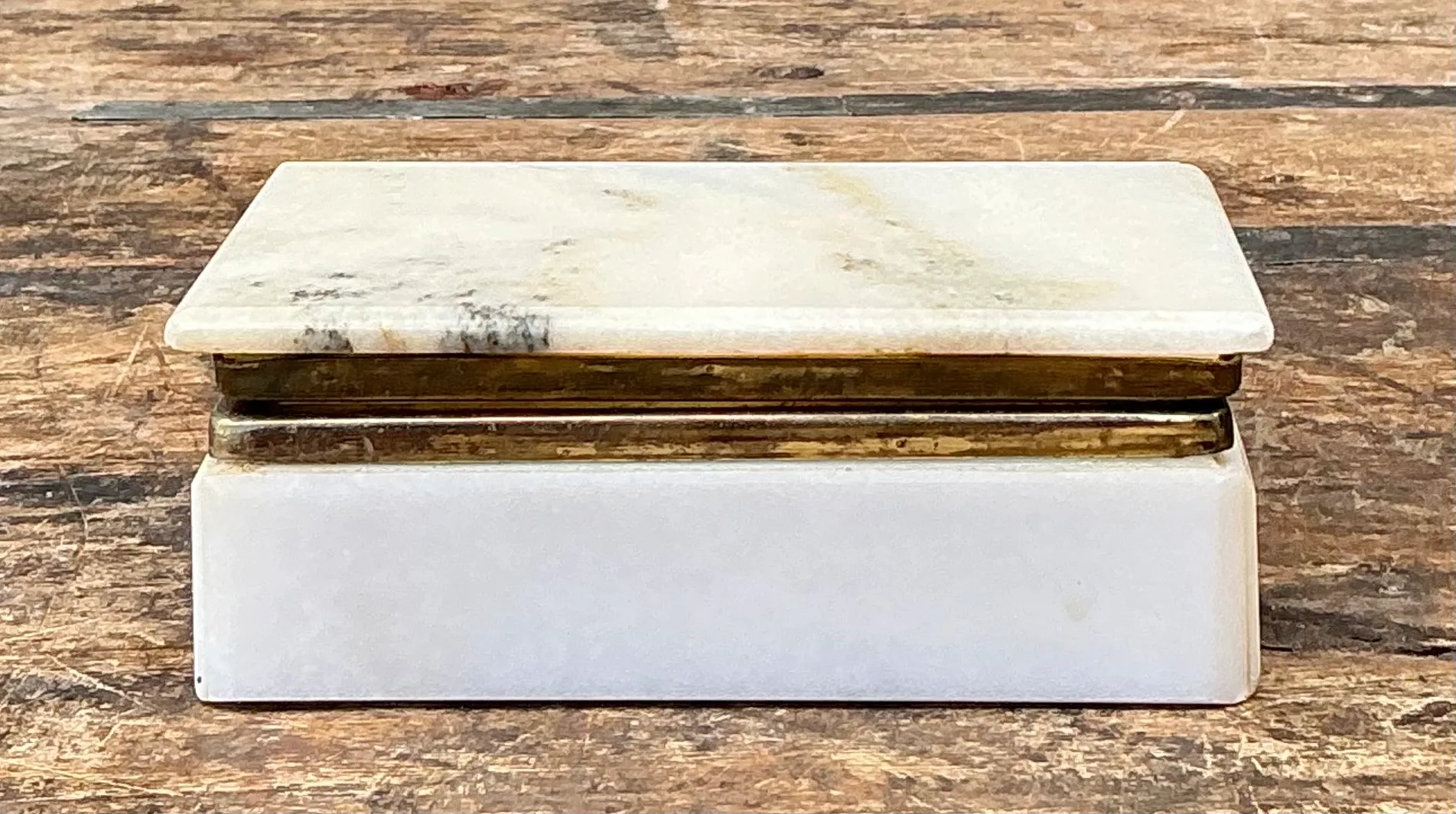 Vintage Stone and Metal Trinket Box — additional photo 3