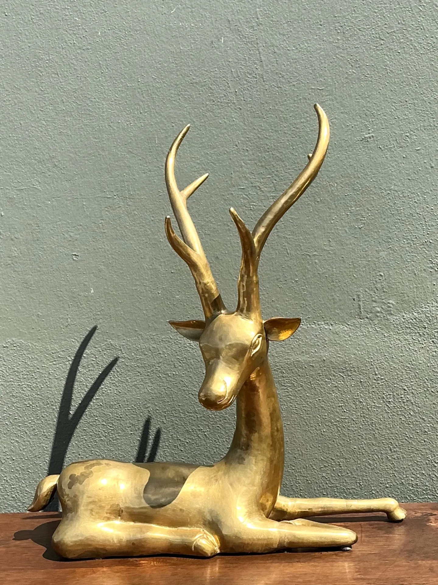 Vintage Brass Deer Sculpture — additional photo 4