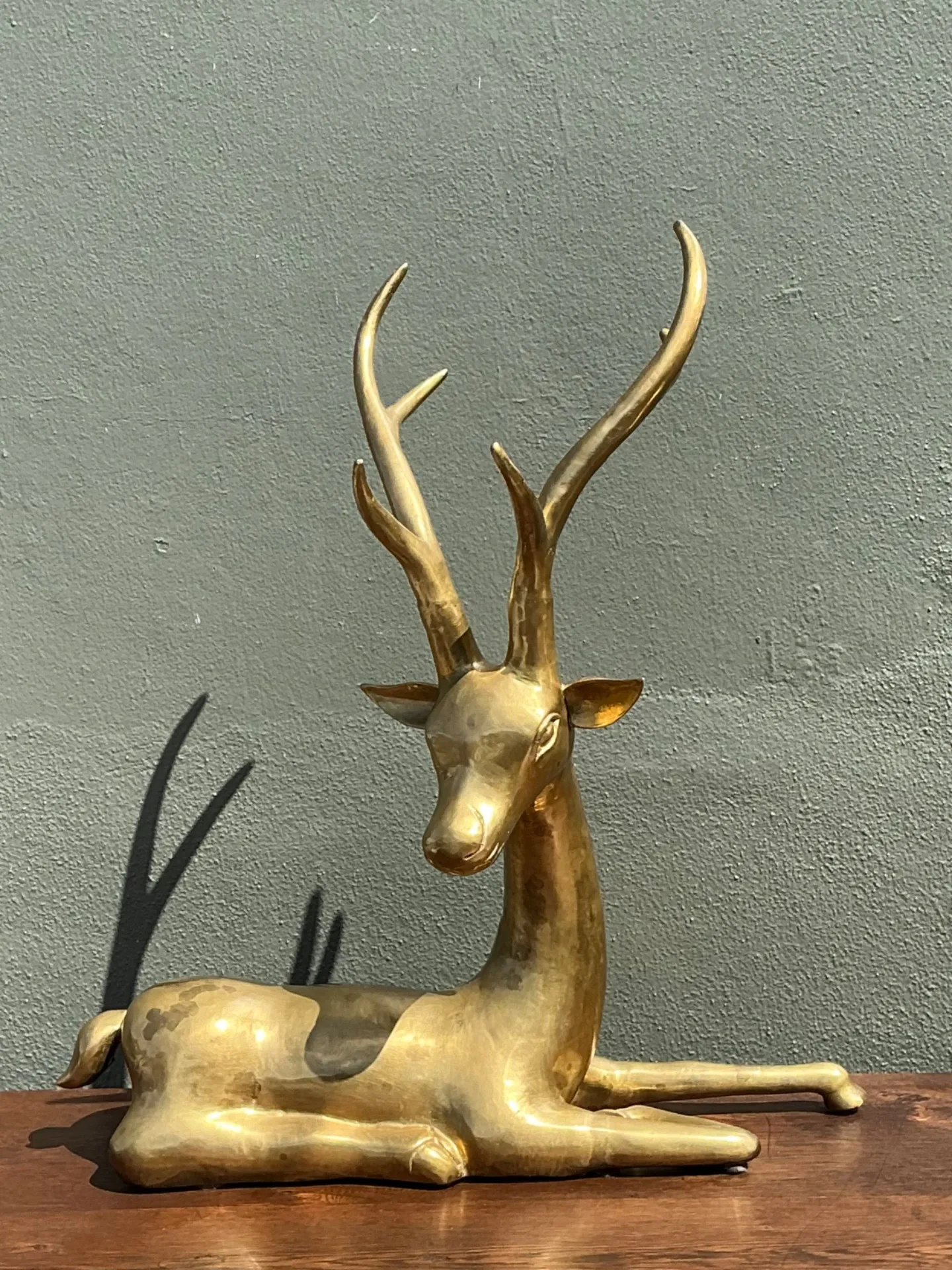 Vintage Brass Deer Sculpture — additional photo 6