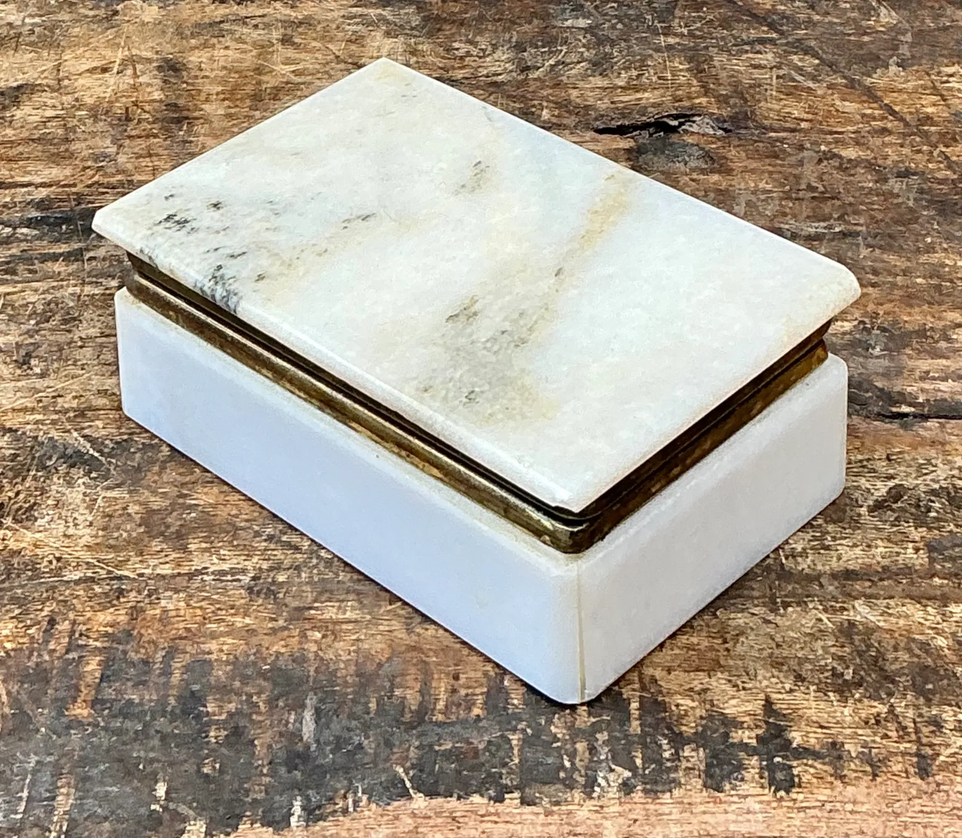 Vintage Stone and Metal Trinket Box — additional photo 6