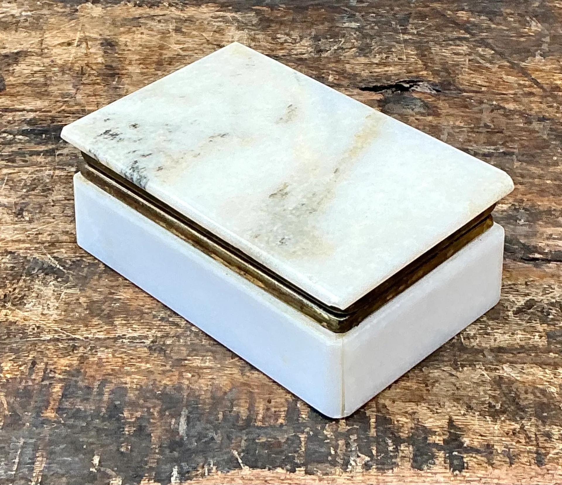 Vintage Stone and Metal Trinket Box — additional photo 7
