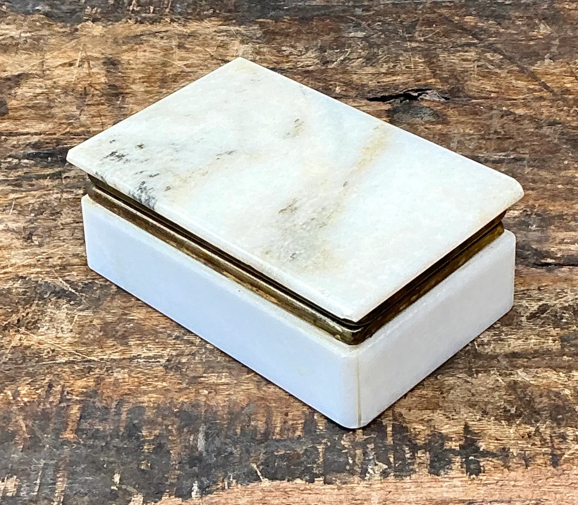 Vintage Stone and Metal Trinket Box — additional photo 8