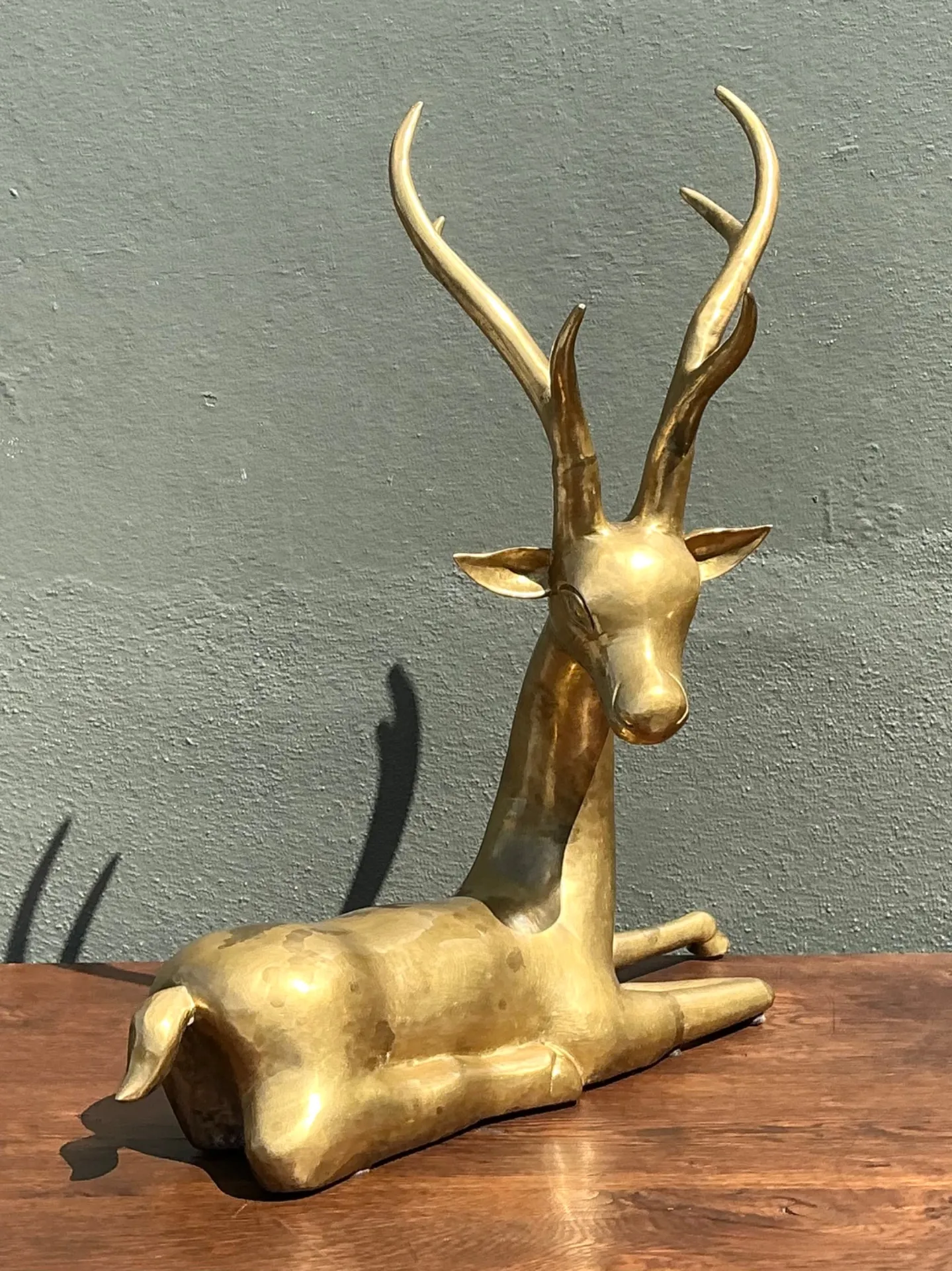 Vintage Brass Deer Sculpture — additional photo 3