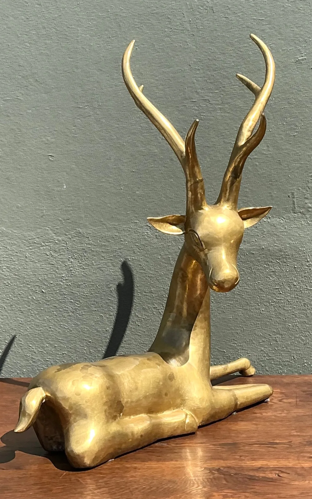 Vintage Brass Deer Sculpture — additional photo 3
