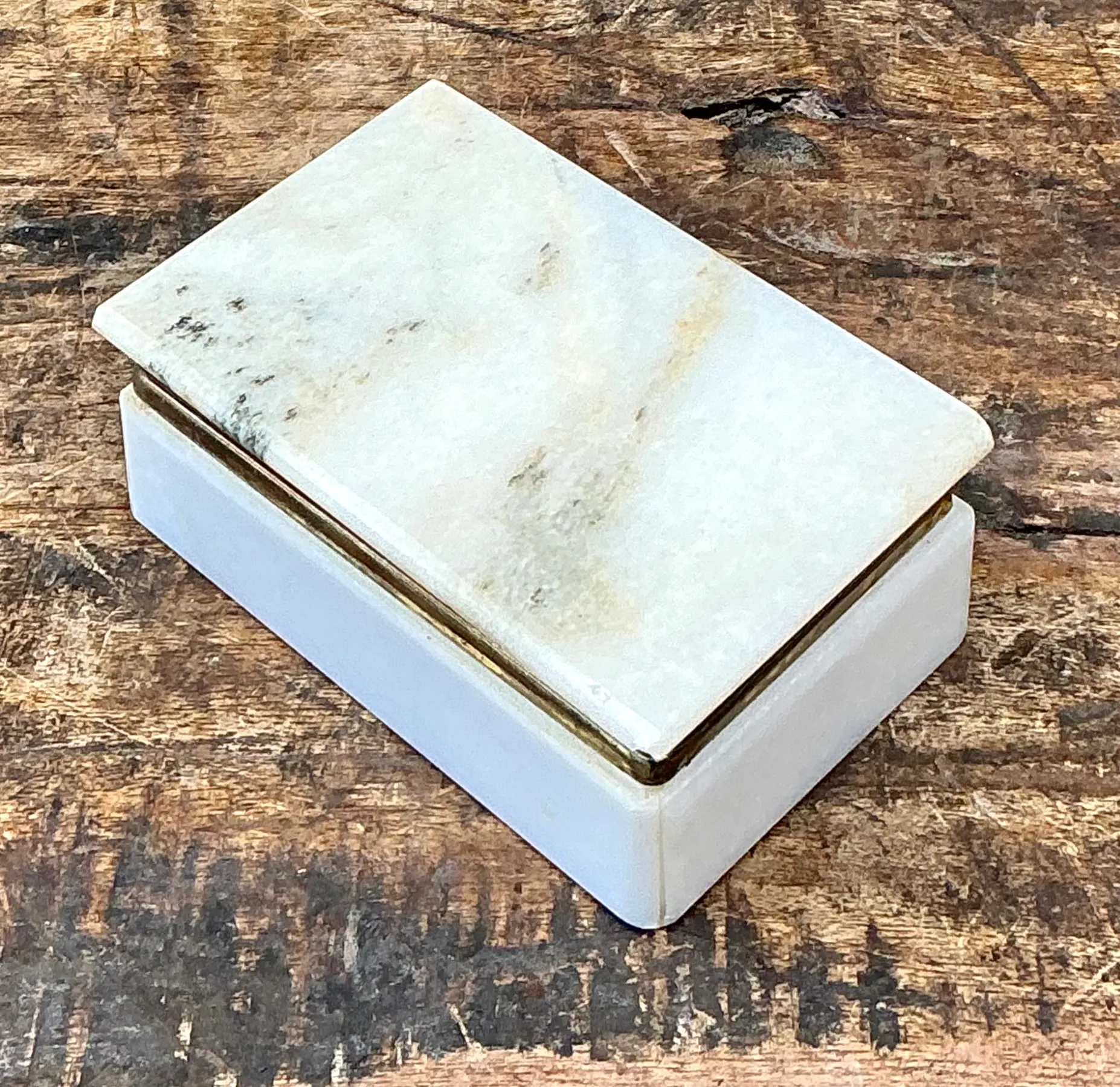 Vintage Stone and Metal Trinket Box — additional photo 2