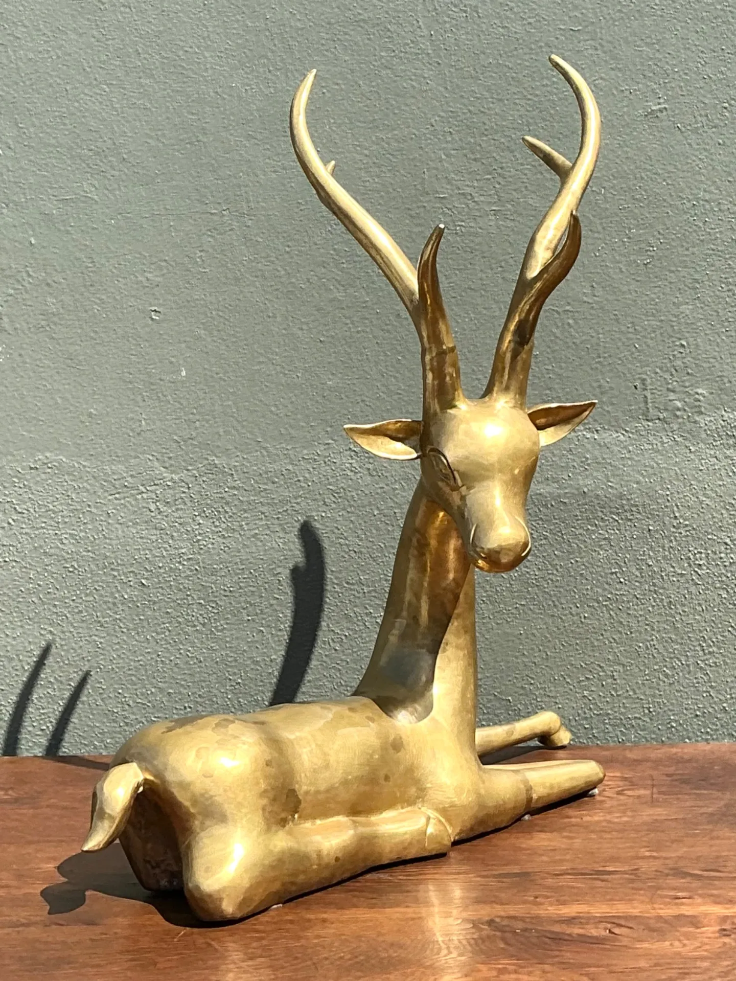 Vintage Brass Deer Sculpture — additional photo 5