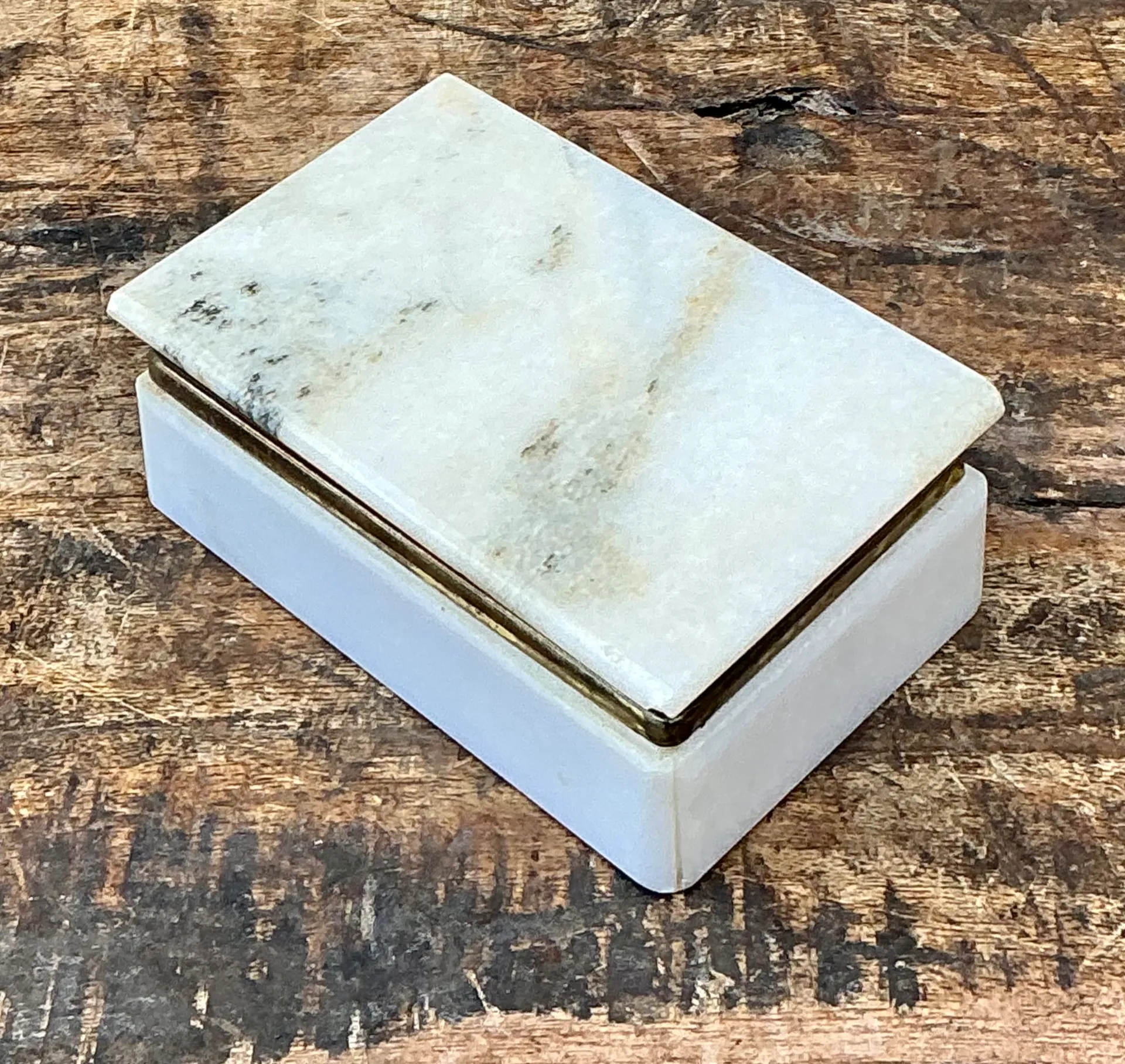 Vintage Stone and Metal Trinket Box — additional photo 4