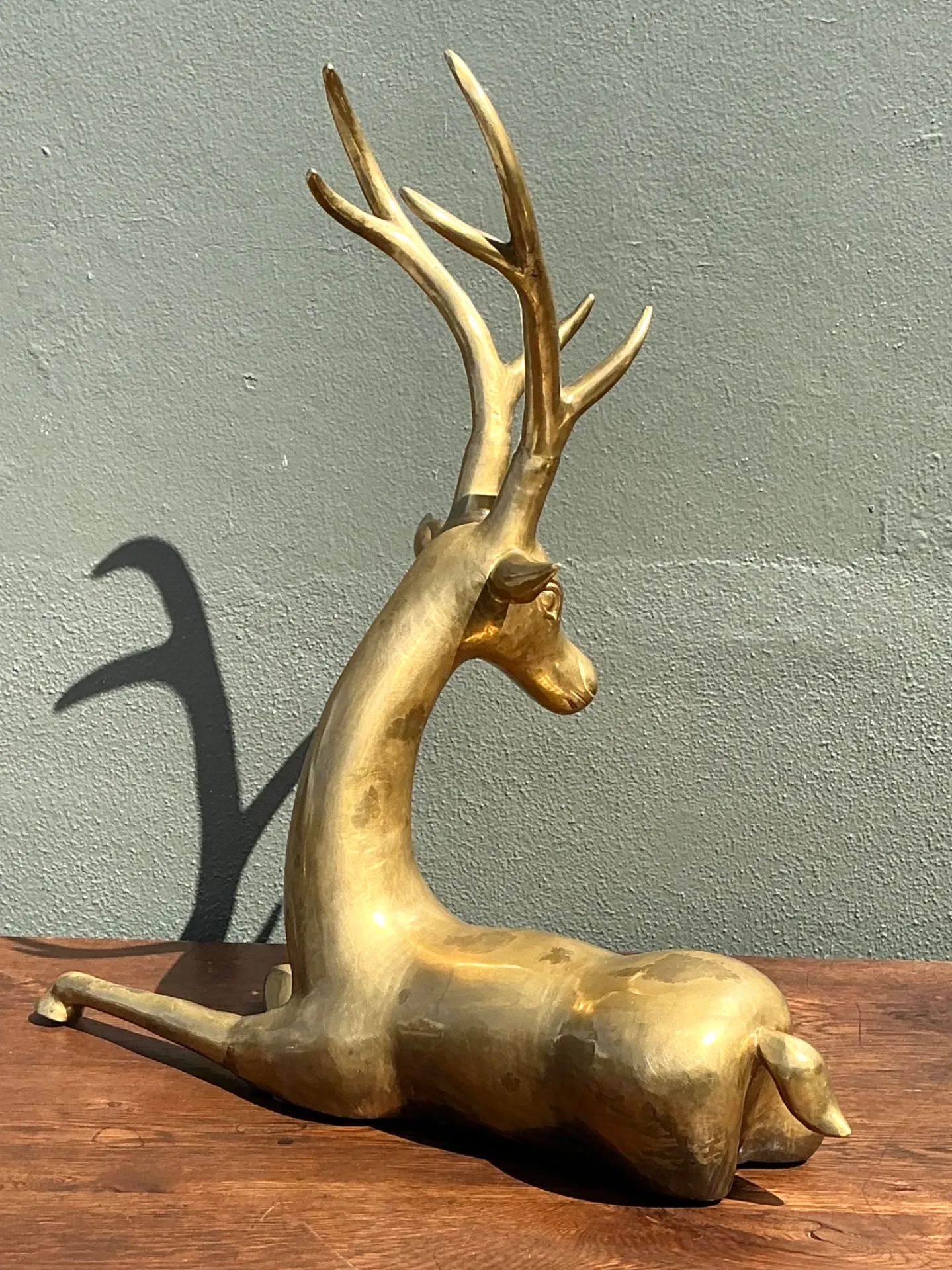 Vintage Brass Deer Sculpture — additional photo 7
