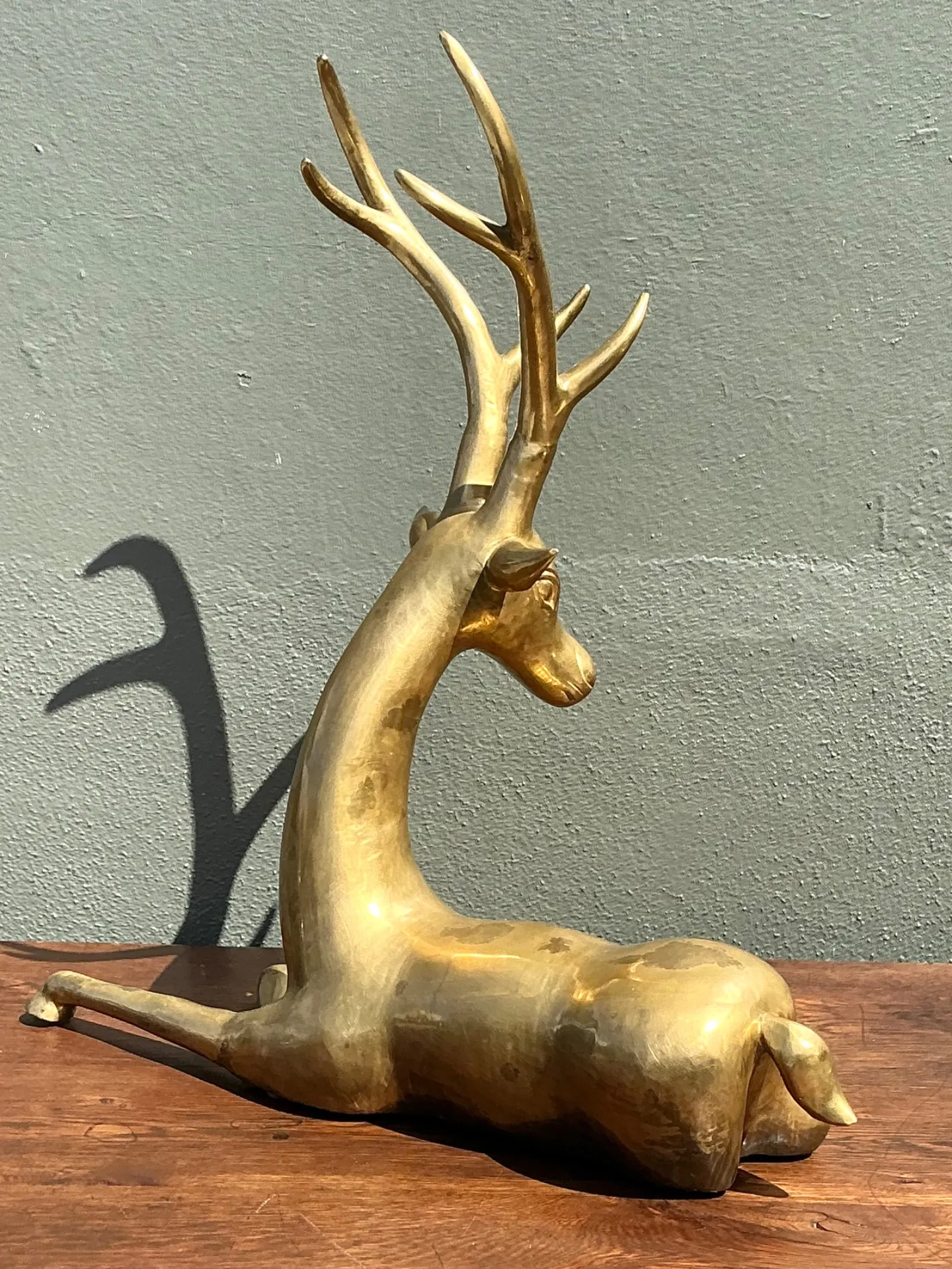 Vintage Brass Deer Sculpture — additional photo 8